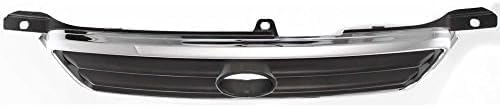 Front Grille Assembly Chrome Shell with Painted Silver Black Insert Plastic Direct Replacement Compatible With 2000-2001 Toyota Camry TO1200225 53111AA020