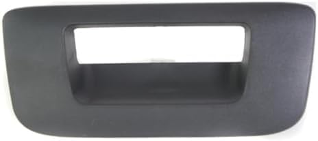 Tailgate Outside Handle Lever + Bezel Textured Direct Replacement Compatible with 2007-2014 GMC Sierra/Chevrolet Silverado GM1915125 GM1916107 20955300 15140549 22755303