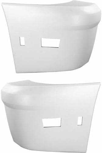 Set Of 2 Rear Bumper End Primed Right Passenger & Left Driver Side Direct Replacement Compatible With 2010-2013 Ford Transit Connect FO1105135 FO1104135 9T1Z17F774DB 9T1Z17F774DA