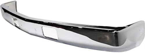 Front Bumper Face Bar Chrome With Air Intake Holes Without Impact Strip And Pad Holes Direct Replacement Compatible With 1988-2002 Chevrolet & GMC C/K Series GM1002176 15680830