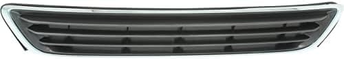 Front Grille Chrome Shell With Gray Insert Plastic Direct Replacement Compatible With 1997-1999 Lexus ES300 LX1200104 5310133040B0