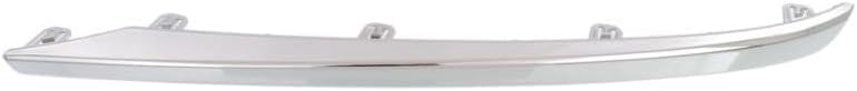 Set Of 2 Front Bumper Molding Outer Chrome Plastic Right Passenger & Left Driver Side Direct Replacement Compatible With 2015-2017 Acura TLX AC1047100 AC1046100 71121TZ3A00