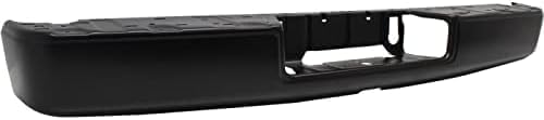 Rear Step Bumper Face Bar Primed Steel With Tow Hitch Direct Replacement Compatible With 2017-2019 Nissan Titan / 2016-2019 XD NI1102163 85030EZ50A