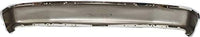 Front Bumper Face Bar Chrome Without Molding Holes + Lower Valance Panel Textured + Mounting Arm Brackets Left & Right Side Direct Replacement Compatible With 1992-1997 Ford F-Series
