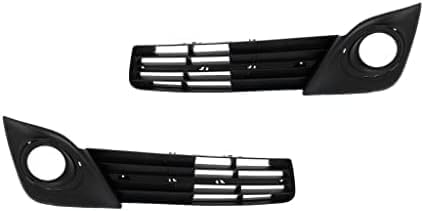 Set Of 2 Front Fog Light Molding Bezel Textured Plastic Left Driver & Right Passenger Side Direct Replacement Compatible With 2012-2014 Toyota Camry TO1039149 TO1038149