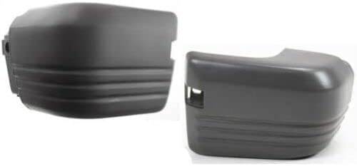 Set Of 2 Rear Bumper End Cap Left Driver & Right Passenger Side Direct Replacement Compatible With 1986-1988 Isuzu Trooper IZ1105107 IZ1104112 8943555520 8943555530