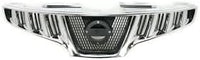 Front Grille Chrome Shell & Primed Insert Direct Replacement Compatible With 2009-2010 Nissan Murano NI1200232 623101AA0A