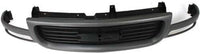 Front Grille Assembly Gray Shell & Black Insert Plastic With Emblem Provision Direct Replacement Compatible With 1999-2002 GMC Sierra / 2000-2006 Yukon GM1200429 19130786