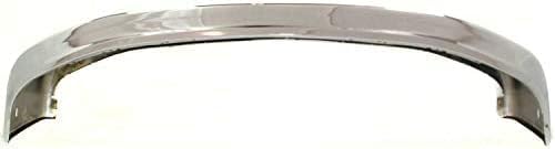 Front Bumper Chrome Steel With Air And Molding Hole + Lower Valance Panel Textured Direct Replacement Compatible With 1992-1997 Ford F-Series FO1002254 FO1095154 F2TZ17626A