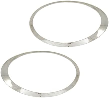 Set Of 2 Front Head Light Bezel Chrome Plastic Left Driver & Right Passenger Side Direct Replacement Compatible With 2007-2015 Mini Cooper MC2507101 MC2506101 51137149906 51137149905