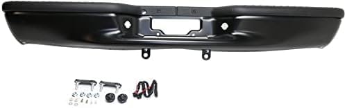Rear Step Bumper Face Bar Steel With Pads Direct Replacement Compatible With 1997-2003 Ford F-150 FO1103104 YL3Z17906FA-PFM