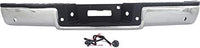 Step Bumper Assembly Chrome Steel With Rear Object Sensor Holes Direct Replacement Compatible With 2004-2006 Ford F-150/2006 Lincoln Mark LT FO1103119 4L3Z17906BA-PFM