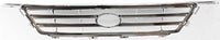 Front Grille Assembly Chrome Shell with Painted Silver Black Insert Plastic Direct Replacement Compatible With 2000-2001 Toyota Camry TO1200225 53111AA020