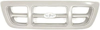 Front Header Panel Thermoplastic And Fiberglass + Grille Textured Gray Shell And Insert Direct Replacement Compatible With 1998-2000 Ford Ranger FO1200343 FO1220215 F87Z8200JA