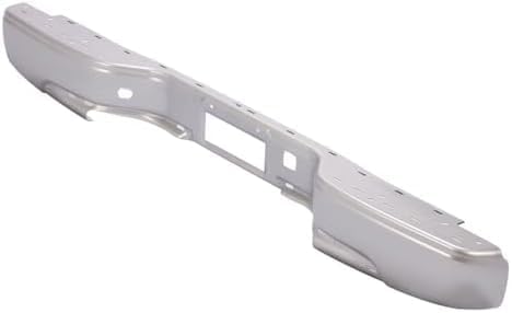 Rear Step Bumper Face Bar Only With Pad Provision Silver Steel Direct Replacement Compatible With 1999-2006 Chevrolet Silverado/GMC Sierra 1500 2500HD 3500 12473000-PFM