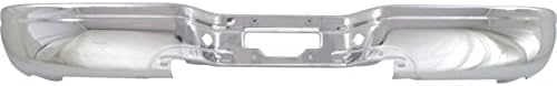 Step Bumper Face Bar Chrome Steel Direct Replacement Compatible With 1997-2003 Ford F-150/2004 Heritage / 1999-2007 Ford F-Series Super Duty FO1102304 XL3Z17906CB YC3Z17906GA