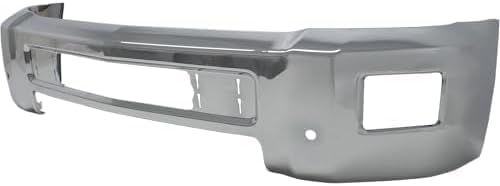 Front Bumper Steel With Fog Light And Parking Aid Sensor Holes + Lower Valance Textured Plastic Direct Replacement Compatible With 2015-2019 Chevrolet Silverado 2500/3500