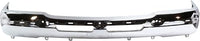 Front Bumper Chrome Steel + Lower Valance Air Deflector + Fog Lamps Left & Right Side Direct Replacement Compatible With 2003-2006 Chevrolet Avalanche / 2003-2004 Silverado 1500 2500
