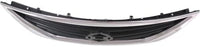 Front Grille Assembly Textured Gray Shell And Insert With Chrome Trim Direct Replacement Compatible With 2012-2014 Nissan Versa NI1200247 623103BA5A