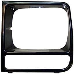 Front Header Panel + Grille + Headlight Doors + Park And Corner Lights Right Passenger & Left Driver Side Direct Replacement Compatible With 1997-2001 Jeep Cherokee CH1220115