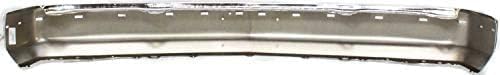 Front Bumper Chrome Steel With Pad Holes + Center Filler + Lower Valance Air Deflector + Molding Impact Strip Direct Replacement Compatible With 1994-2002 Chevrolet/GMC C/K-Series