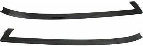 Set Of 2 Front Bumper Molding Primed Right Passenger & Left Driver Side Direct Replacement Compatible With 2014-2015 Kia Optima KI1046104 KI1047104 865644C500 865634C500