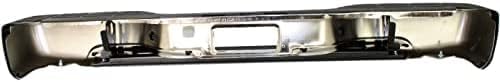 Step Bumper Face Bar With Pad Provision And Mounting Bracket Chrome Direct Replacement Compatible With 1999-2006 GMC Sierra/Chevrolet Silverado 1500 GM1103123 12496087