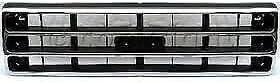 AUTOS PARTS PLUS Front Grille Chrome Shell With Primed Dark Argent Insert Direct Replacement Compatible With Ford F-Series 1989-1991 FO1200141 E9TZ8200A