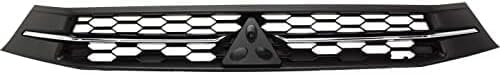Front Grille Primed Plastic With Chrome Molding Direct Replacement Compatible With 2018-2019 Mitsubishi Outlander Sport/RVR MI1200274 6402A504