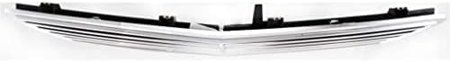 Front Grille Assembly Chrome Shell With Prime Insert Plastic Direct Replacement Compatible With 2000-2002 Mercedes Benz E-Class MB1200116 21088006839040