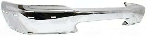 Front Bumper Chrome Styleside With Pad Holes Direct Replacement Compatible With 1998-2000 Ford Ranger FO1002346 F87Z17757BA