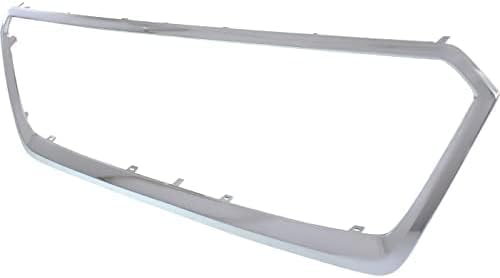 Front Grille Surround Molding Chrome Direct Replacement Compatible With 2015-2016 Subaru Impreza / 2013-2015 XV Crosstrek SU1202100 91123FJ050