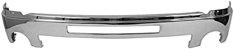Front Bumper Chrome Steel With Air Hole Direct Replacement Compatible With 2007-2013 GMC Sierra 1500 2500/2007-2010 3500 HD GM1002834 15902856