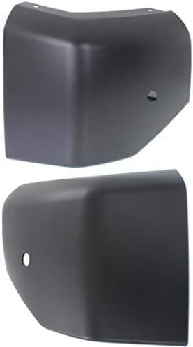 Set Of 2 Rear Bumper End Cap Primed With Park Assist Sensor Holes Left Driver & Right Passenger Side Direct Replacement Compatible With 2004 Nissan Pathfinder / 2005-2006 Armada