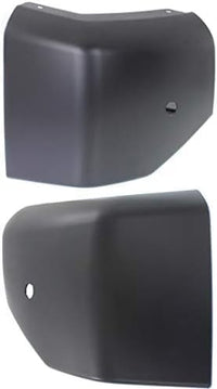 Set Of 2 Rear Bumper End Cap Primed With Park Assist Sensor Holes Left Driver & Right Passenger Side Direct Replacement Compatible With 2004 Nissan Pathfinder / 2005-2006 Armada