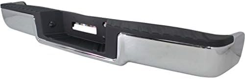 Step Bumper Assembly Chrome Steel Rear Without Object Sensor Holes & Towing Package Direct Replacement Compatible With 2006-2008 Ford F-150 / Lincoln Mark LT FO1103136 8L3Z17906B-PFM