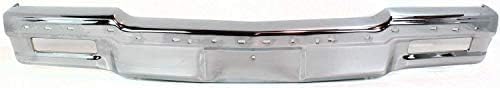 Front Bumper Face Bar Chrome Steel Direct Replacement Compatible With 1980-1990 Chevrolet Caprice GM1002157 14083928