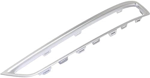 Set Of 2 Front Bumper Grille Molding Painted Silver Left Driver & Right Passenger Side Direct Replacement Compatible With 2010-2013 Acura MDX AC1039111 AC1038111 71104STXA00