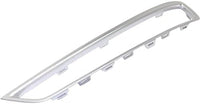Set Of 2 Front Bumper Grille Molding Painted Silver Left Driver & Right Passenger Side Direct Replacement Compatible With 2010-2013 Acura MDX AC1039111 AC1038111 71104STXA00