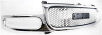 Front Grille Shell And Insert Chrome Direct Replacement Compatible With 2001-2006 GMC Yukon GM1200510 19130789