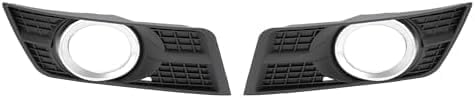 Set Of 2 Front Fog Lights Molding Primed Plastic with Chrome Trim Left Driver & Right Passenger Side Direct Replacement Compatible With 2010-2016 Cadillac SRX GM1039125 GM1038125