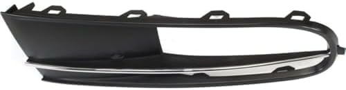 Set Of 2 Front Fog Light Molding Primed With Chrome Insert Right Passenger & Left Driver Side Direct Replacement Compatible With 2012-2019 Volkswagen Beetle VW1039117 VW1038117