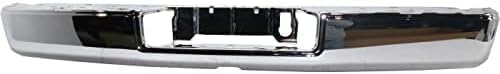 Step Bumper Face Bar Only With Pad Provision Without Mounting Bracket Chrome Steel Direct Replacement Compatible With 2017-2020 Nissan Titan / 2016-2020 XD NI1102165 85030EZ20A