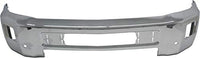 Front Bumper Chrome Steel with Fog Light Holes Direct Replacement Compatible with 2015-2019 Chevrolet Silverado 2500/3500 HD GM1002850 23229369