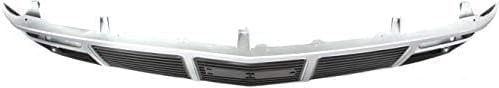 Front Grille Silver Shell And Insert With Single Sealed Beam Headlight Direct Replacement Compatible With 1988-1993 GMC C/K Series GM1200325 15590613