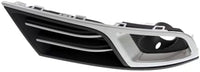 Set Of 2 Front Fog Light Moldings Textured Plastic With Chrome Trim Left Driver & Right Passenger Side Direct Replacement Compatible With 2013-2017 Chevrolet Traverse