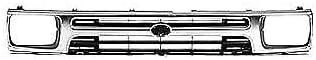 Grille Chrome Shell with Painted Black Insert Direct Replacement Compatible With 1992-1995 Toyota Pickup TO1200128 5311135070