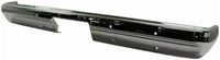 Rear Bumper Face Bar Chrome Steel Without Impact Strip Holes Direct Replacement Compatible With 1981-1987 Chevrolet & GMC C/K Series / 1981-1991 Suburban GM1102136 14021280