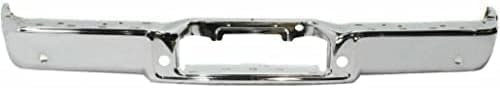 Rear Step Bumper Face Bar Chrome Steel With Object Sensor Holes Direct Replacement Compatible With 2005-2008 Ford F-150 / Lincoln Mark FO1102359 8L3Z17906C