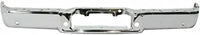 Rear Step Bumper Face Bar Chrome Steel With Object Sensor Holes Direct Replacement Compatible With 2005-2008 Ford F-150 / Lincoln Mark FO1102359 8L3Z17906C